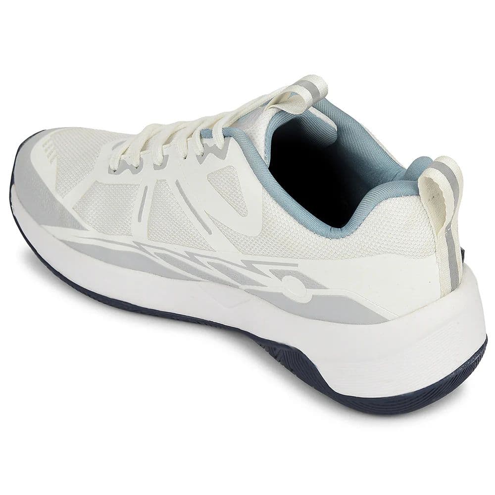 Leap7x White Sports Lacing Running Shoes For Men ROMIO By Liberty — photo 5