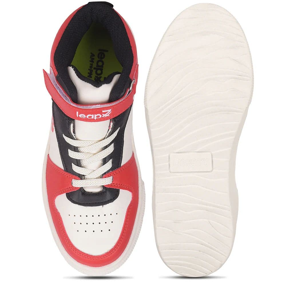 LEAP7X Red Sports Non Lacing Sneakers for Kids TOTSTREND4 By Liberty — photo 6