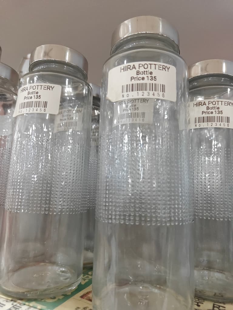 Hira Pottery Glass Jar | Handmade | Clear | Unknown