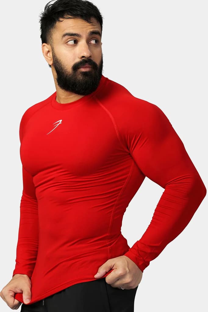 Compression Fullsleeves T-shirt Red — S