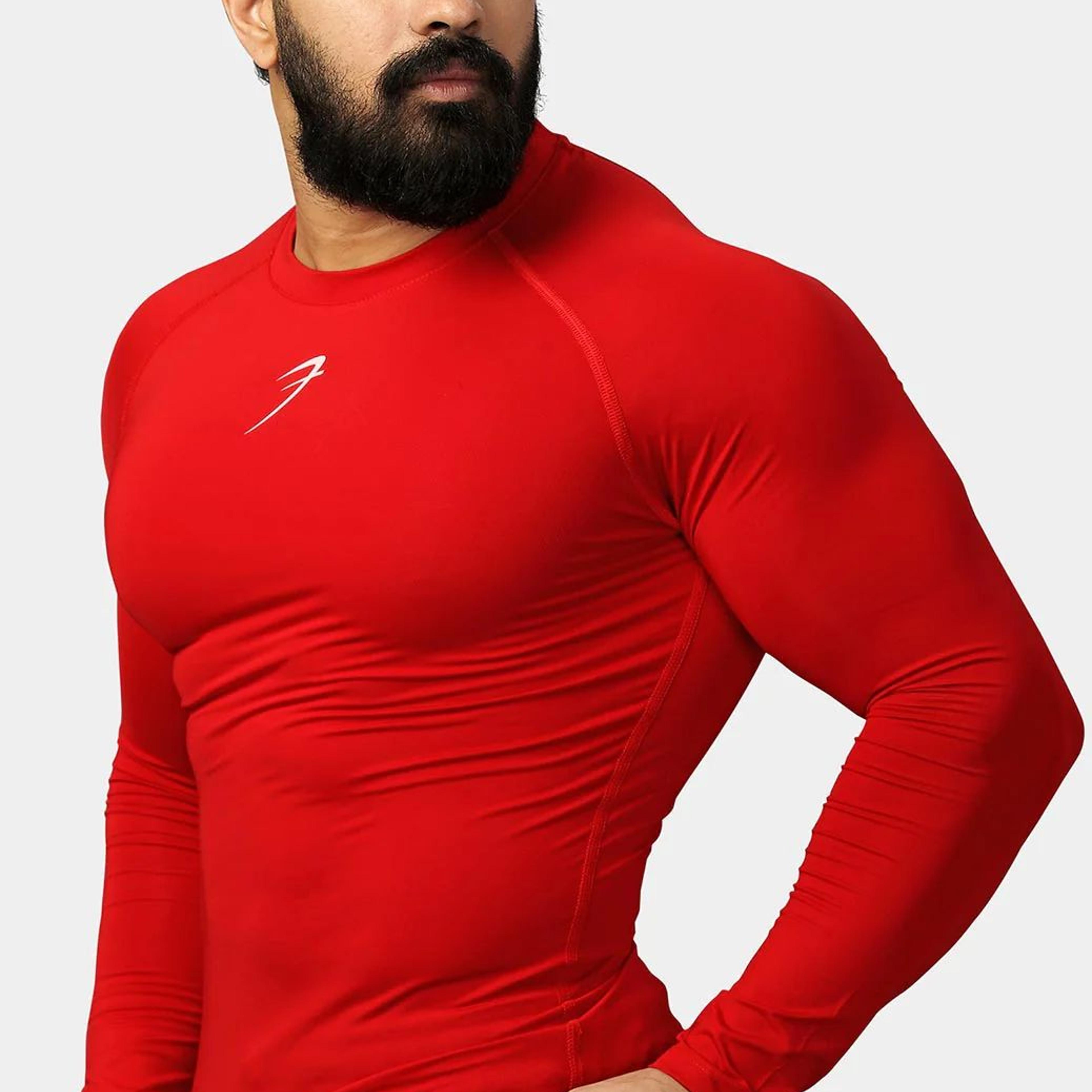 Compression Fullsleeves T-shirt Red