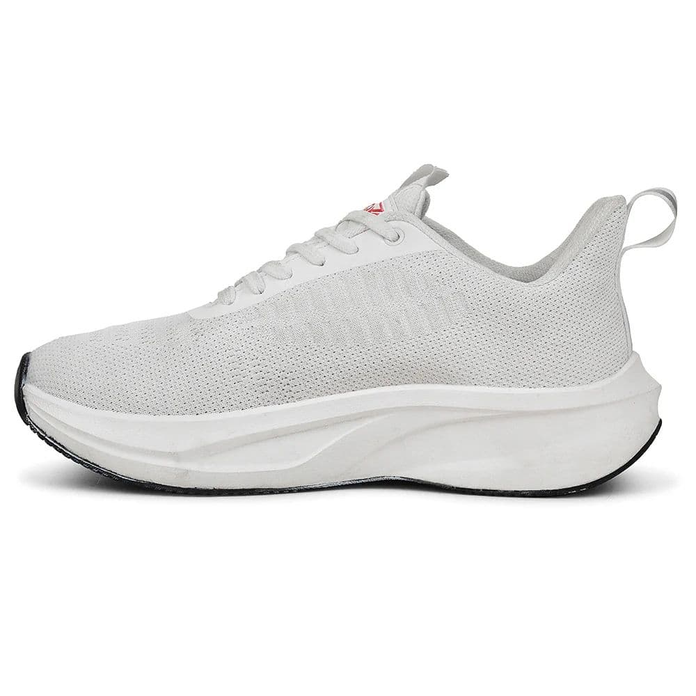 Leap7x White Sports Lacing Running Shoes For Men ROASTER-1E By Liberty — photo 3