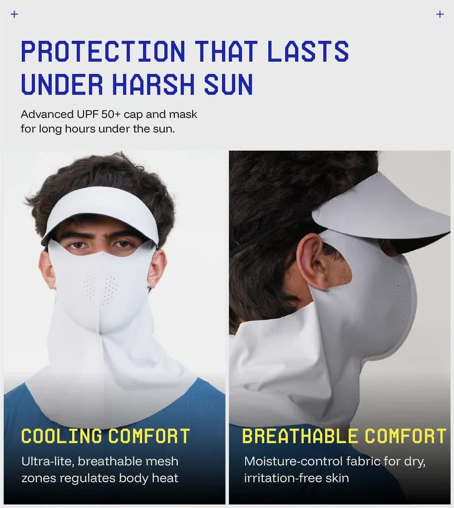 Sunscreen Mask with Neck Cover & Ditachable Visor — photo 5