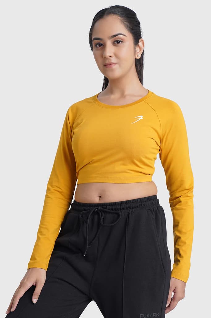 Legacy Crop Top T-shirt Mustard — photo 6