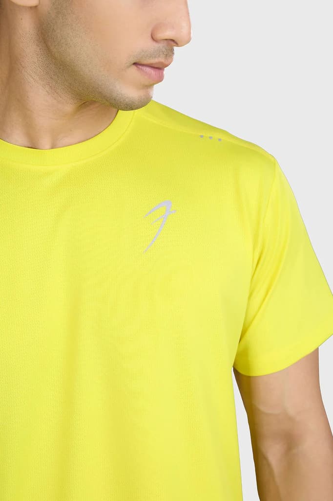 Laser Cut Running T-shirt Yellow — photo 4
