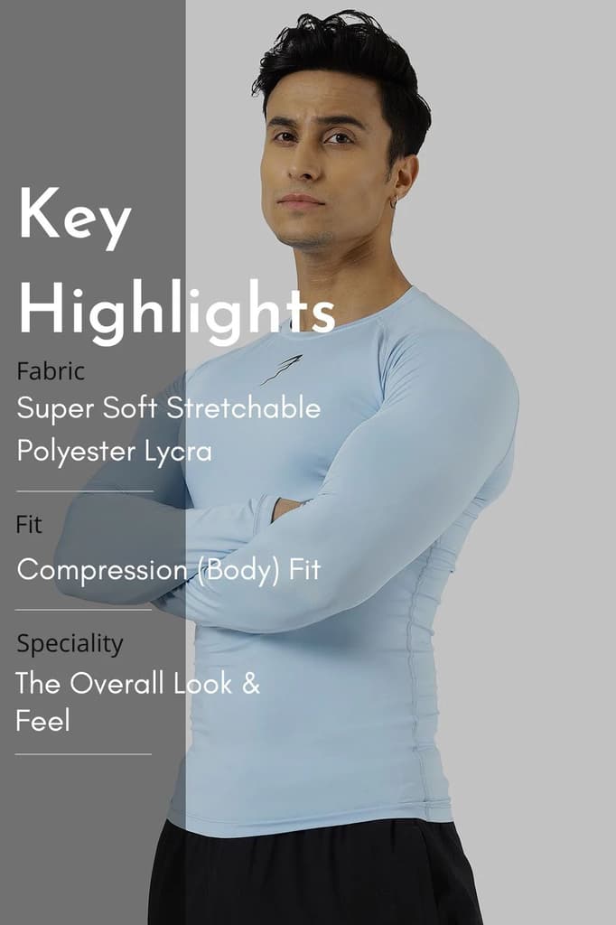 Compression Fullsleeves T-shirt Glacial Blue — photo 7