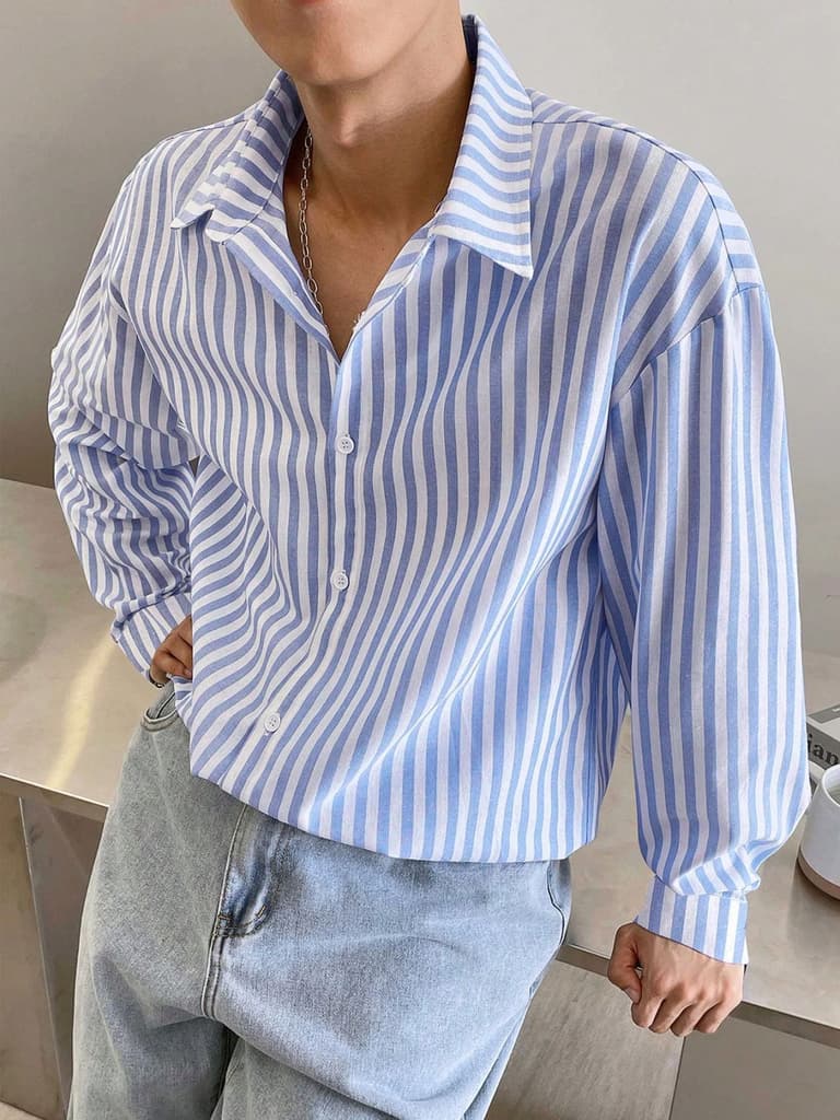 Modern Stripe Collared Shirt — photo 5