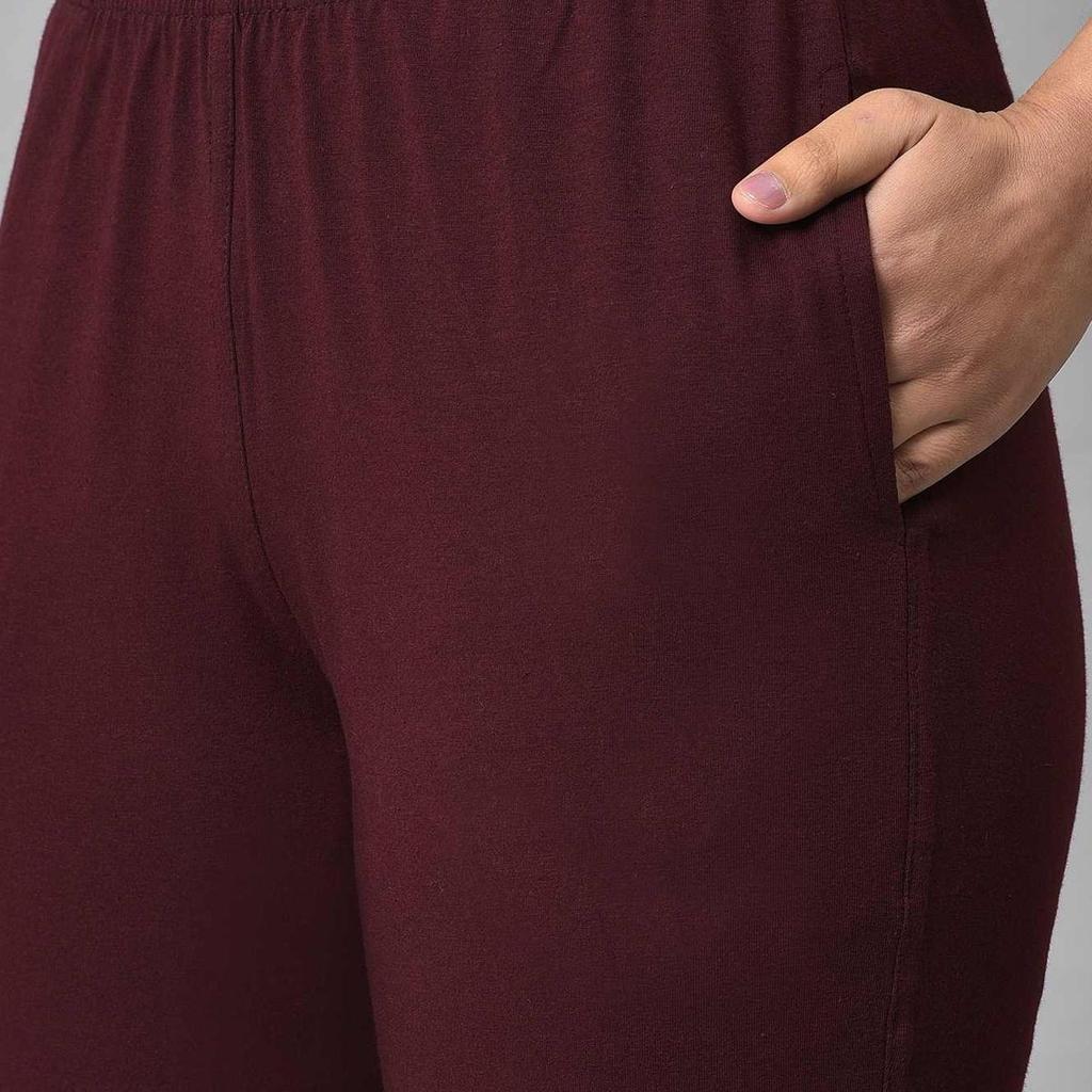 Red Cotton Jersey Pants