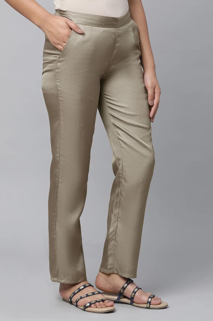 Green Pants in Korean Satin — photo 3