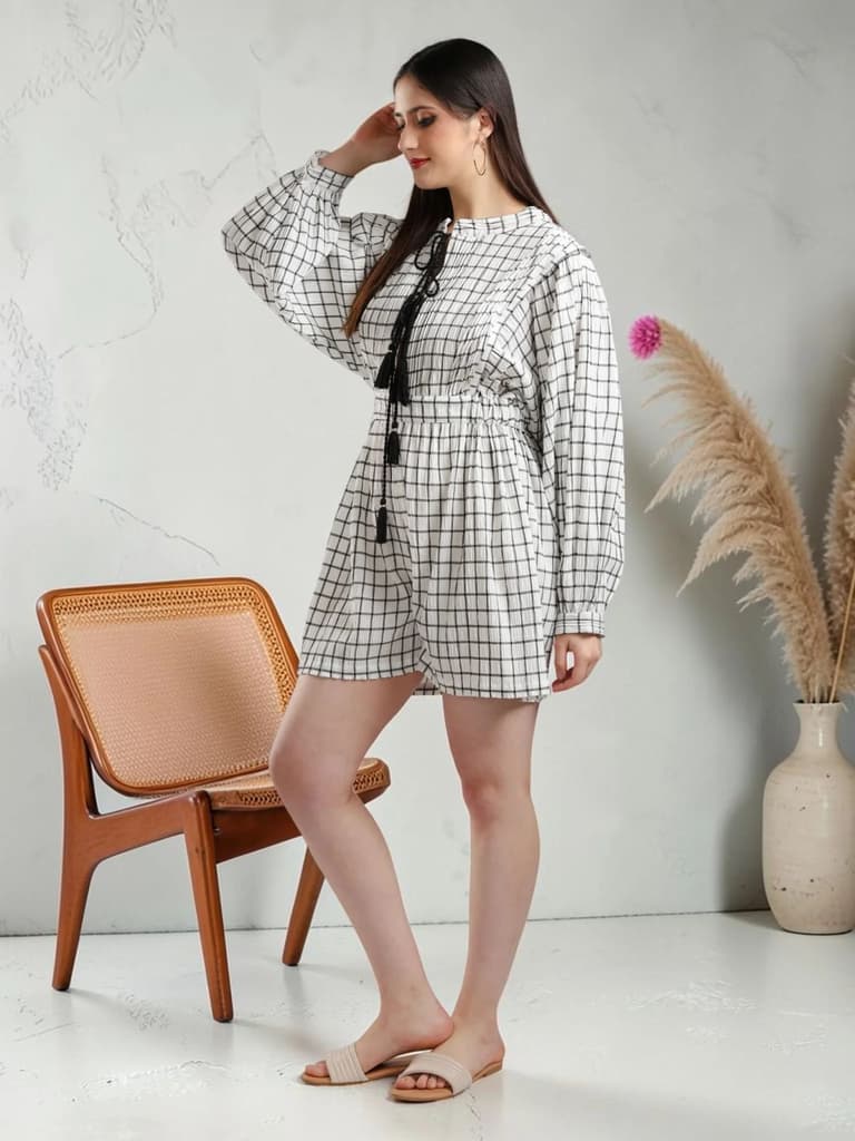 Kaia Chic Monochrome Playsuit — photo 3