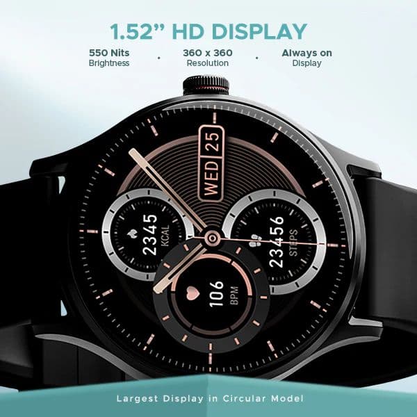 boAt Lunar Vista | Smartwatch with 1.52" (3.86cm) Vivid Round Display, BT Calling, 100+ Sports Modes, AI Voice Assistant — photo 6