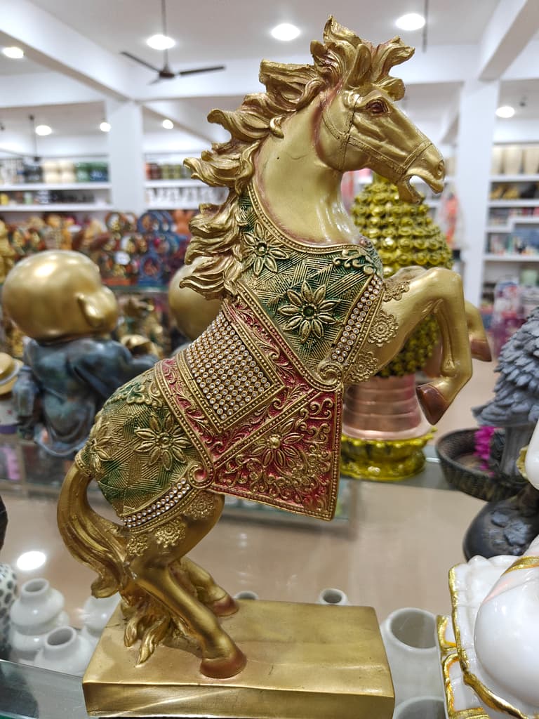 Gold Horse Statue | Decorative | Gold | Horse