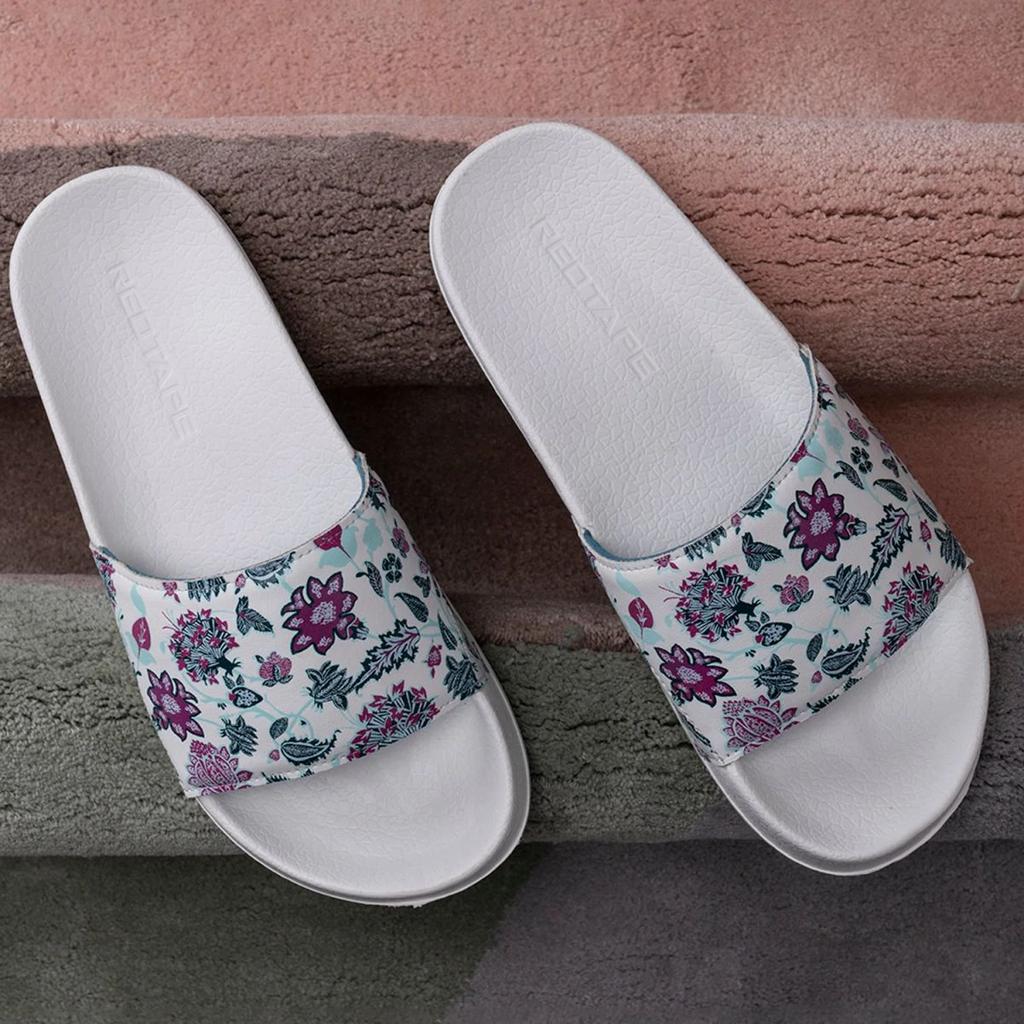 Womens Sliders in White | Casual Pool Sliders — photo 6