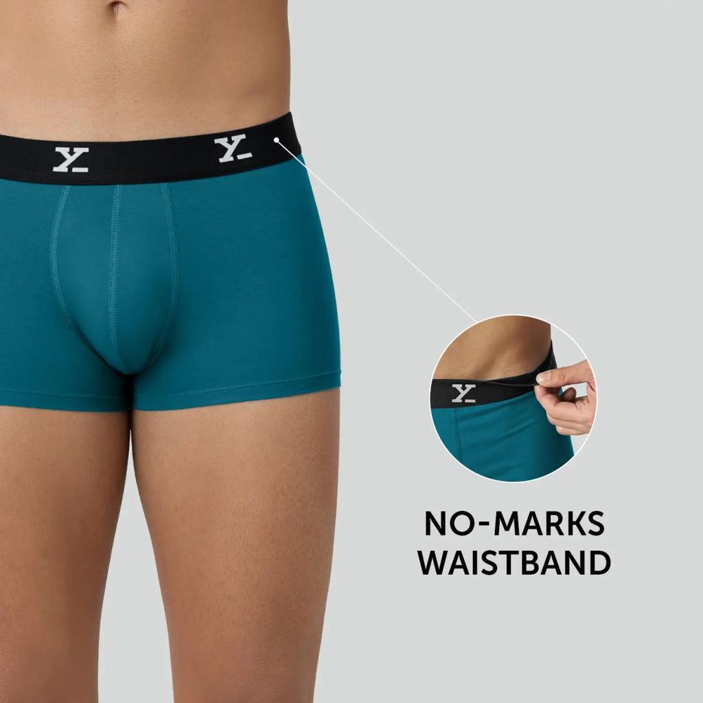 Super Combed Cotton-Modal Trunks - Aqua Blue — photo 4