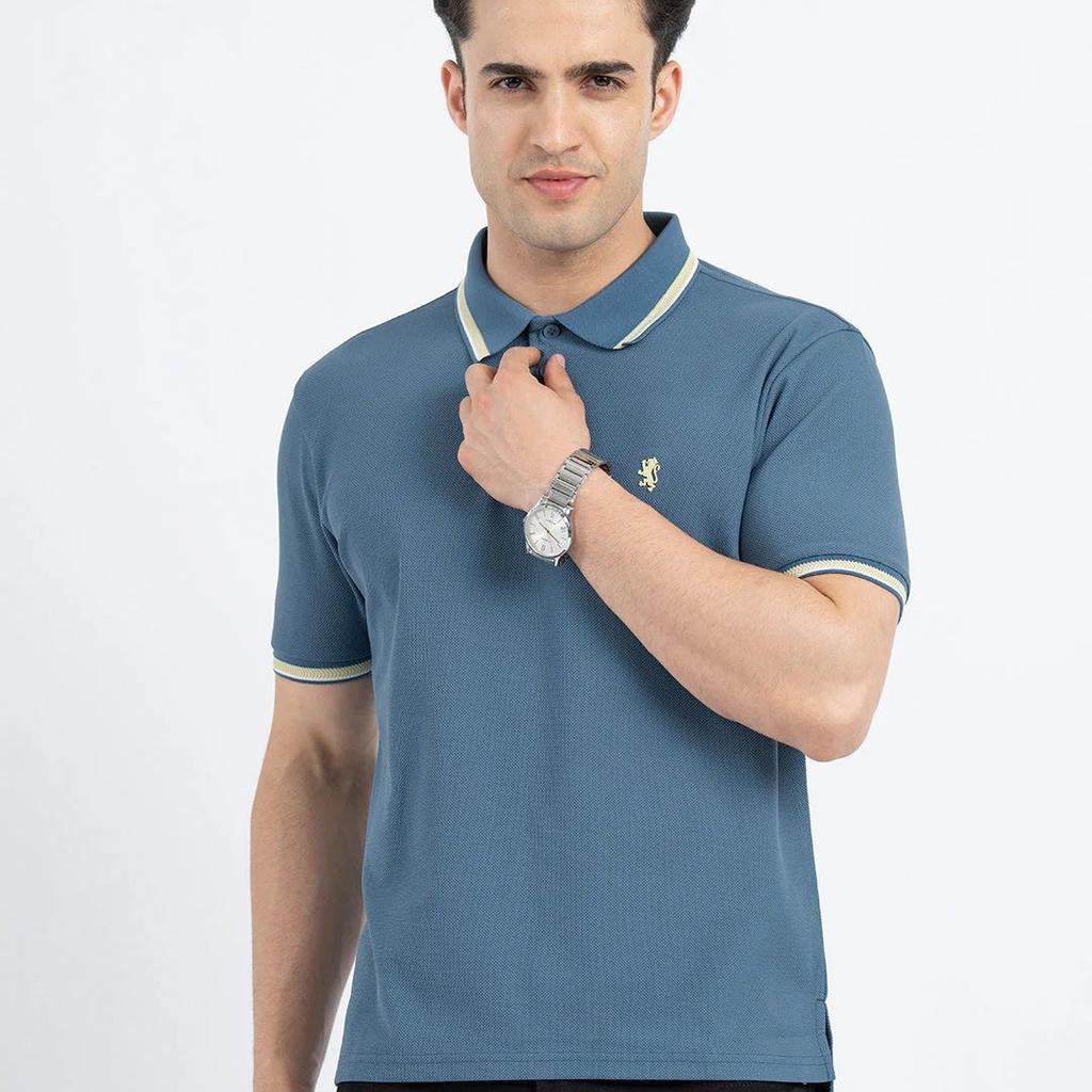 Polo T Shirts for Men in Teal | Half Sleeve T Shirt