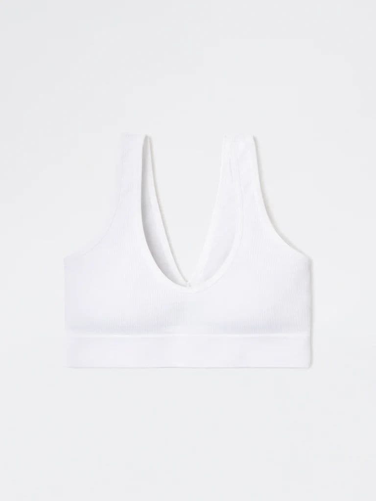 Superstar White Ribbed Padded Bra — photo 2