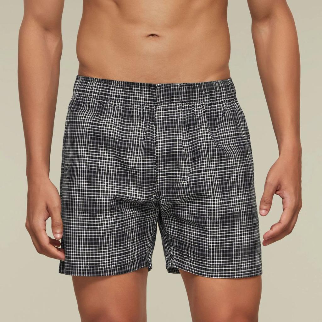 Checkmate Combed Cotton Boxers Monochrome