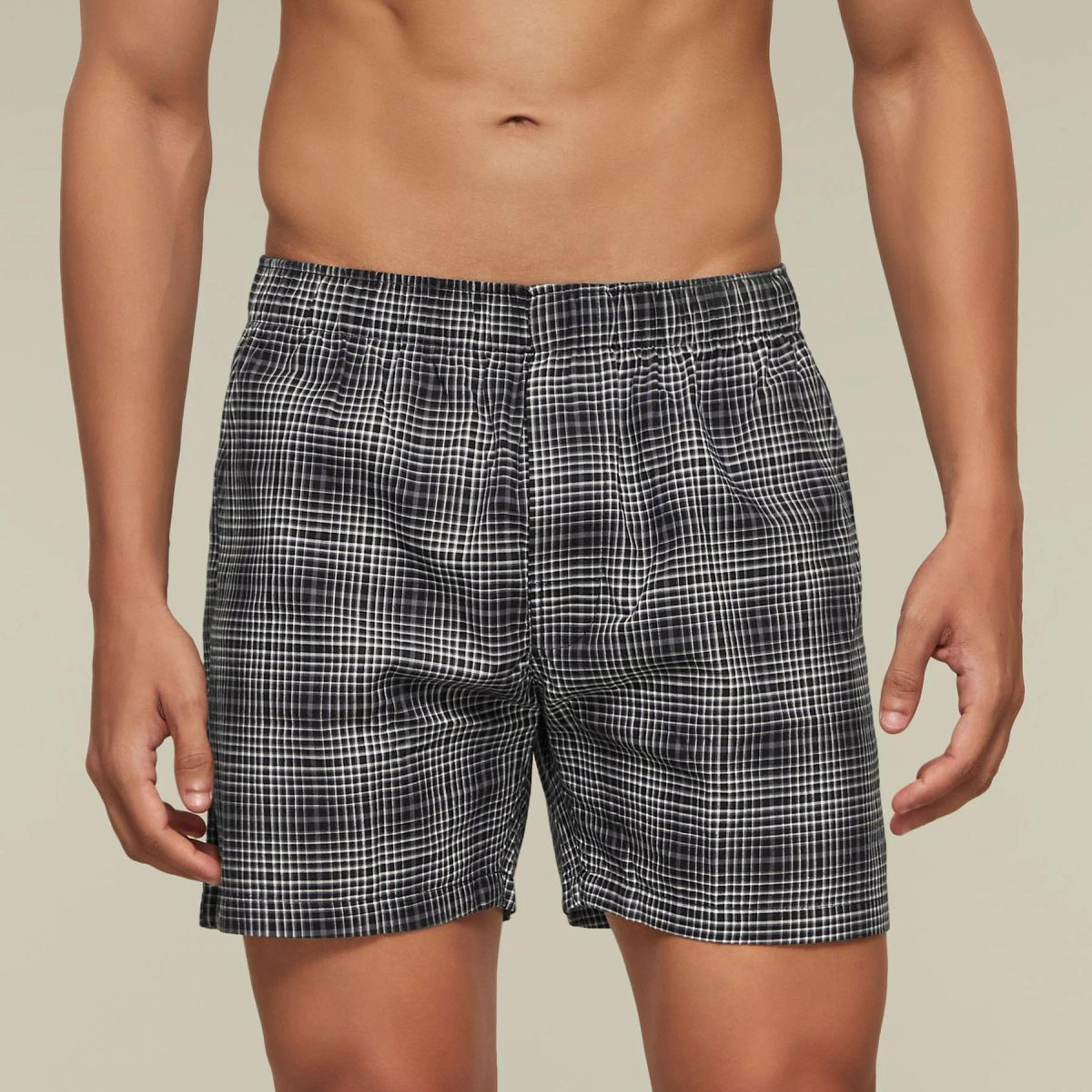 Checkmate Combed Cotton Boxers Monochrome