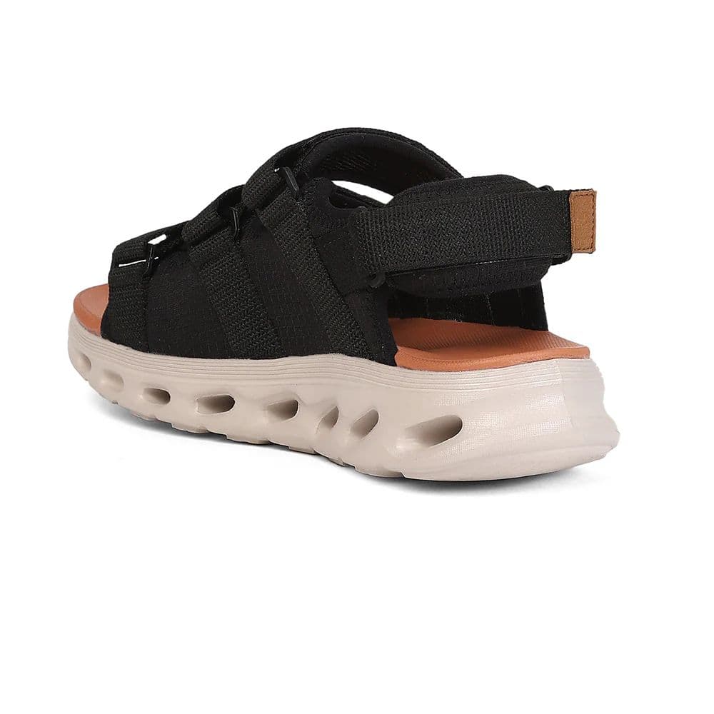 Leap7X AIRFLOW-S2 Men's Black Casual Sandals - Velcro Closure with Airflow Outsoles — photo 3