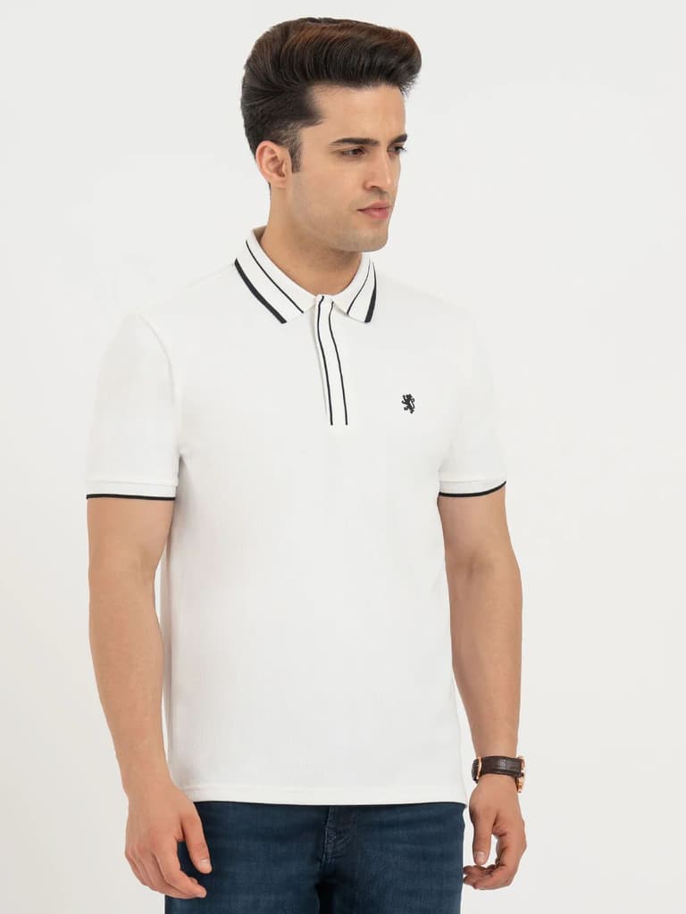 Polo T Shirts for Men in White | Classic Polo T Shirts — S / White