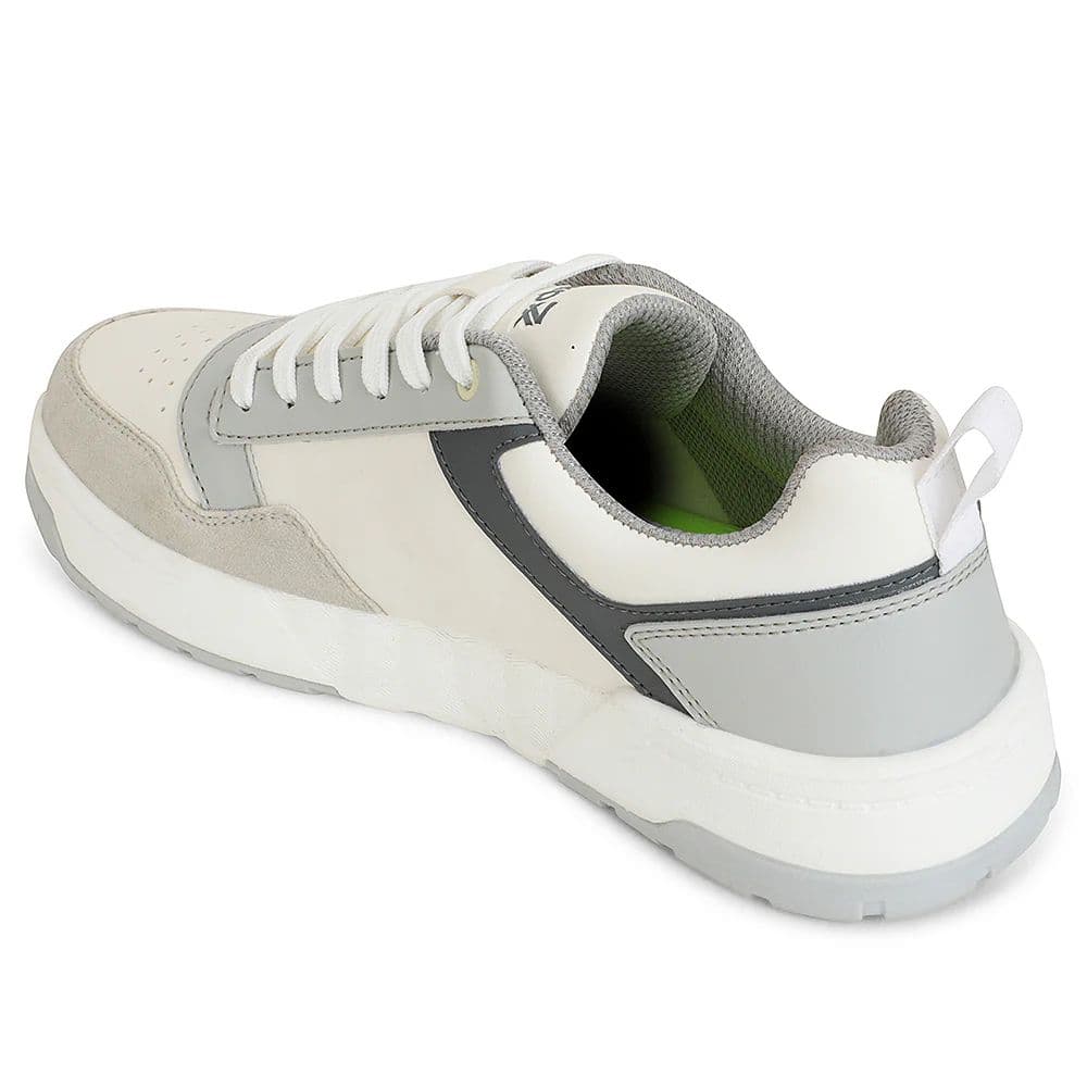 Leap7x White Casual Lacing Sneakers For Men AMAZER-10E By Liberty — photo 5