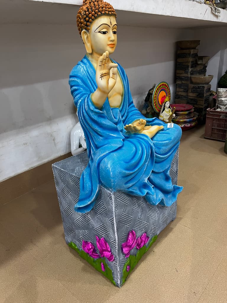 Buddha Statue | Sculpture | Bronze | Blue