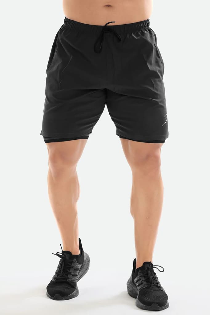 2 in 1 Compression Shorts Dark Grey — photo 2