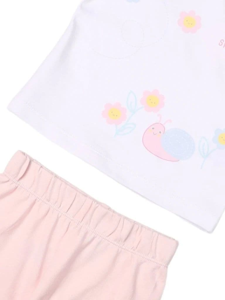 HOP Baby Girls Multicolour Printed Cotton T-Shirt and Shorts Set — photo 4