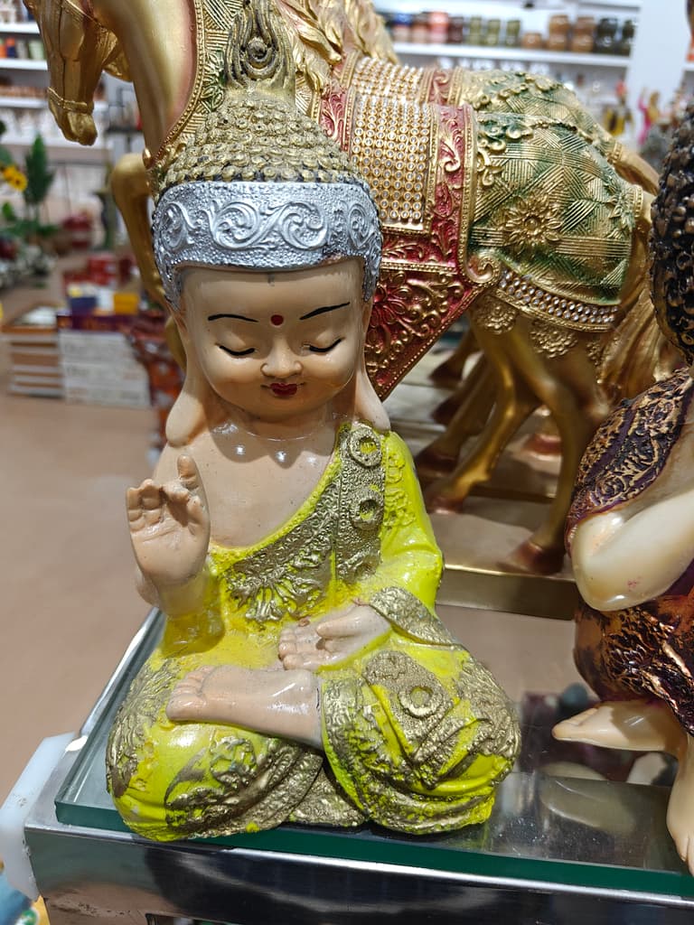 Gold Buddha Statue | Decorative | Gilded | Yellow