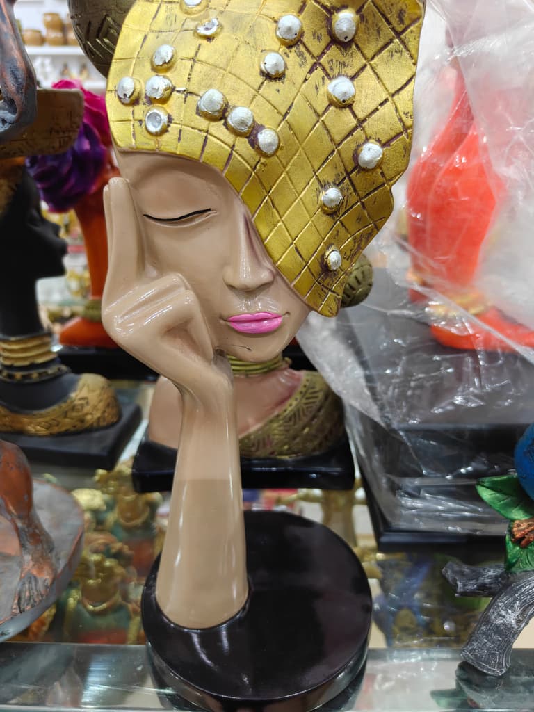 Gold Statue Head | Decorative | Art | Gold