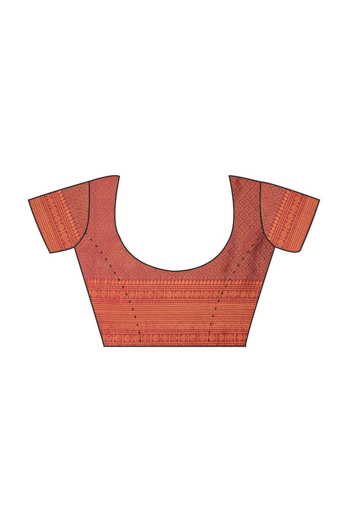 Mimosa Women's Woven Design Kanjivaram Style Art Silk Saree With Blouse Piece : SA00001790MRFREE — photo 7