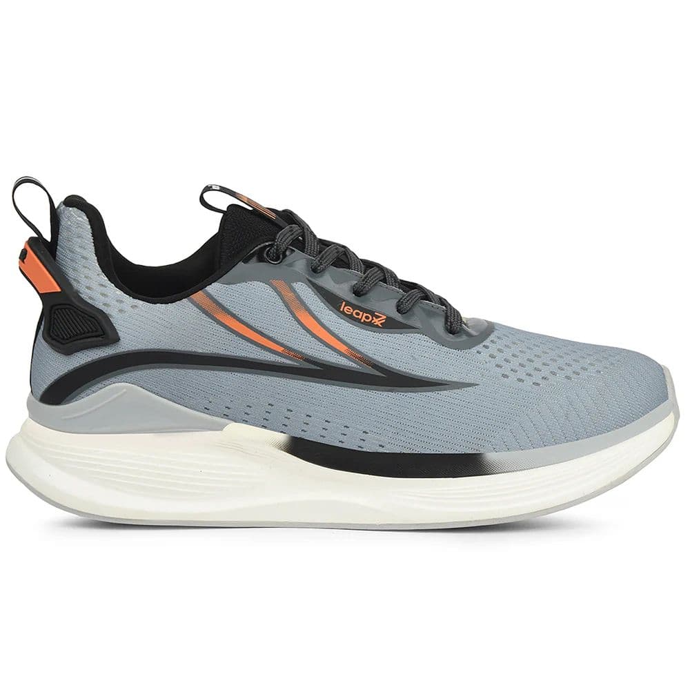 Leap7x Grey Sports Lacing Running Shoes For Men DARIO By Liberty — photo 2