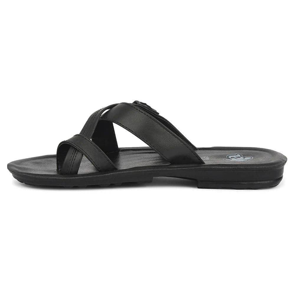 A-HA Black Casual Flat Sandal For Men MPU-60 By Liberty — photo 3