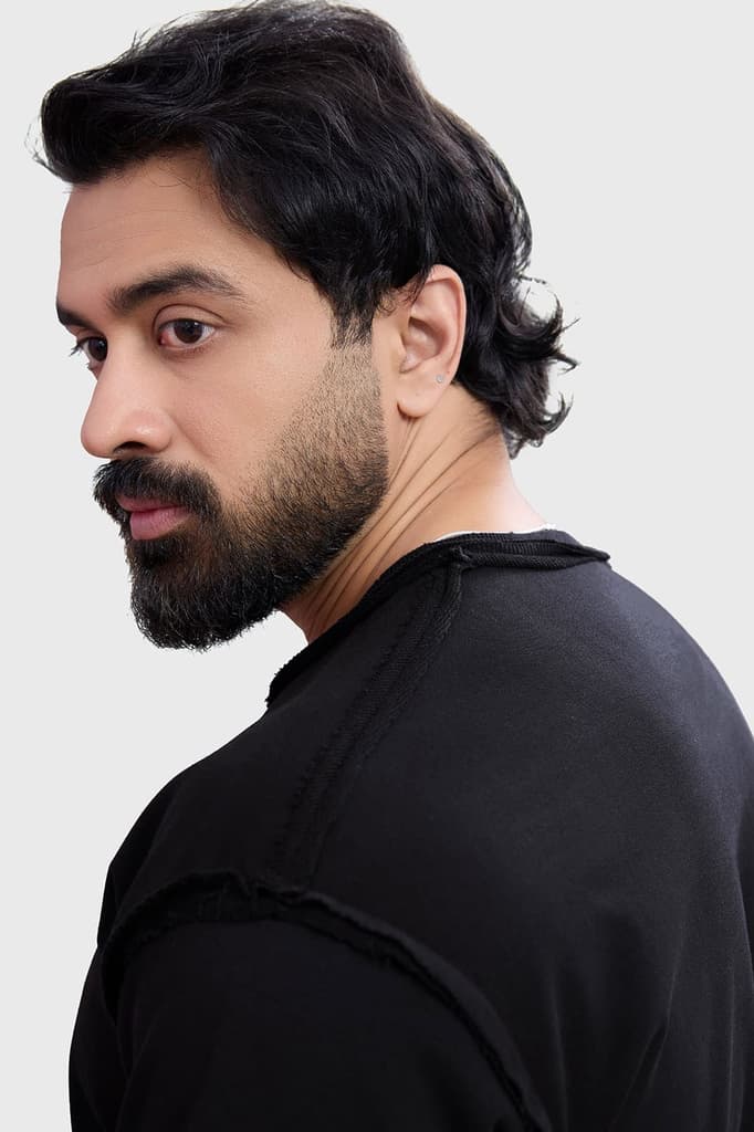 Shell Raw Sweatshirt Black — photo 5