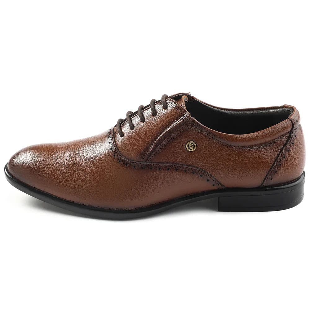 Healers Tan Formal Lacing Oxford Shoes For Men U993-18 By Liberty — photo 3
