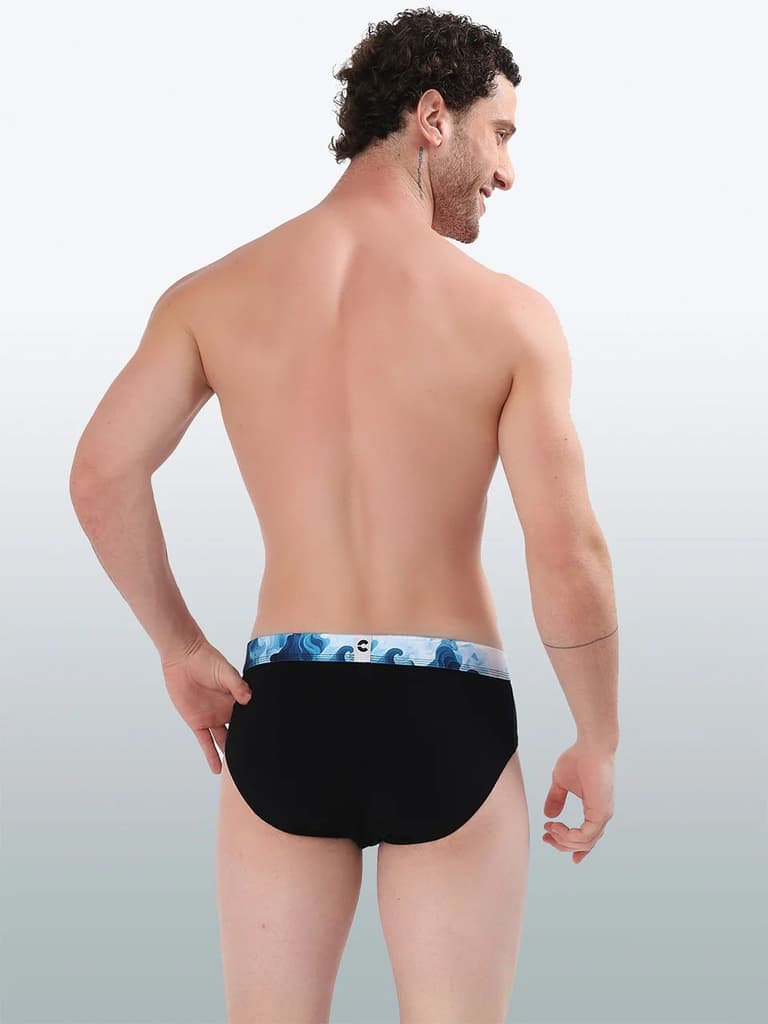 Men's Cotton Abstract Waistband Brief – Pack of 3 — photo 4