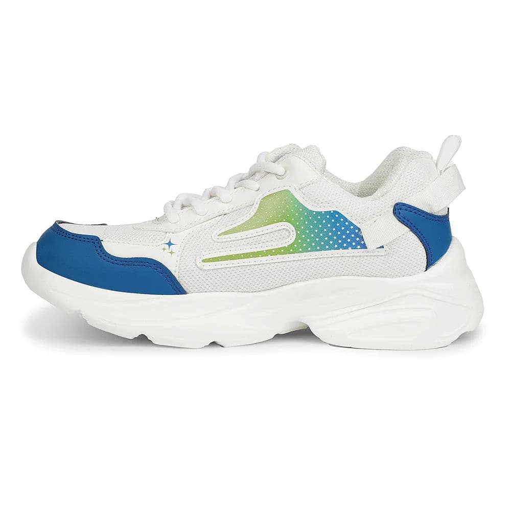 LEAP7X White Sports Non Lacing Walking Shoes for Kids ZEOX-2 by Liberty — photo 3