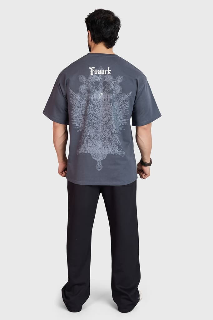 Eagle Oversized T-shirt Dark Grey — photo 7