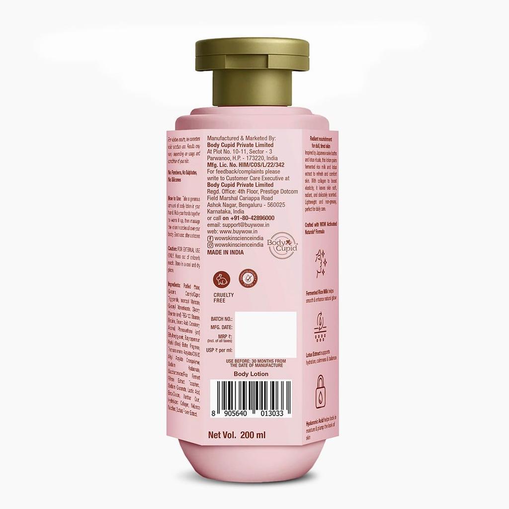 Fermented Rice Milk Brightening Body Lotion Radiance & Lasting