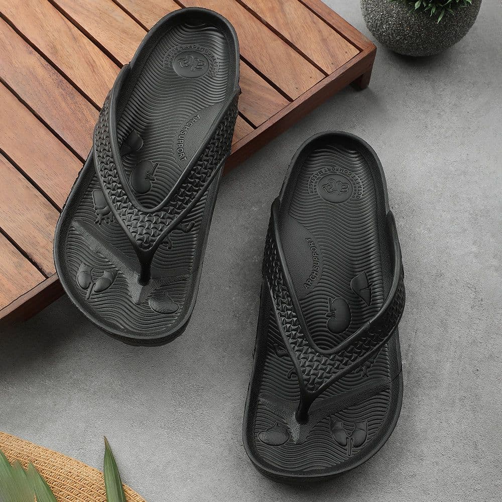 A-HA Black Casual Slipper For Men HAPPI-ME By Liberty — photo 2