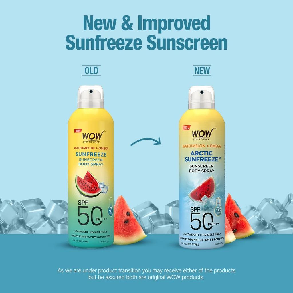 Watermelon Aerosol Sunscreen Instant Cooling SPF 50 Body Spray
