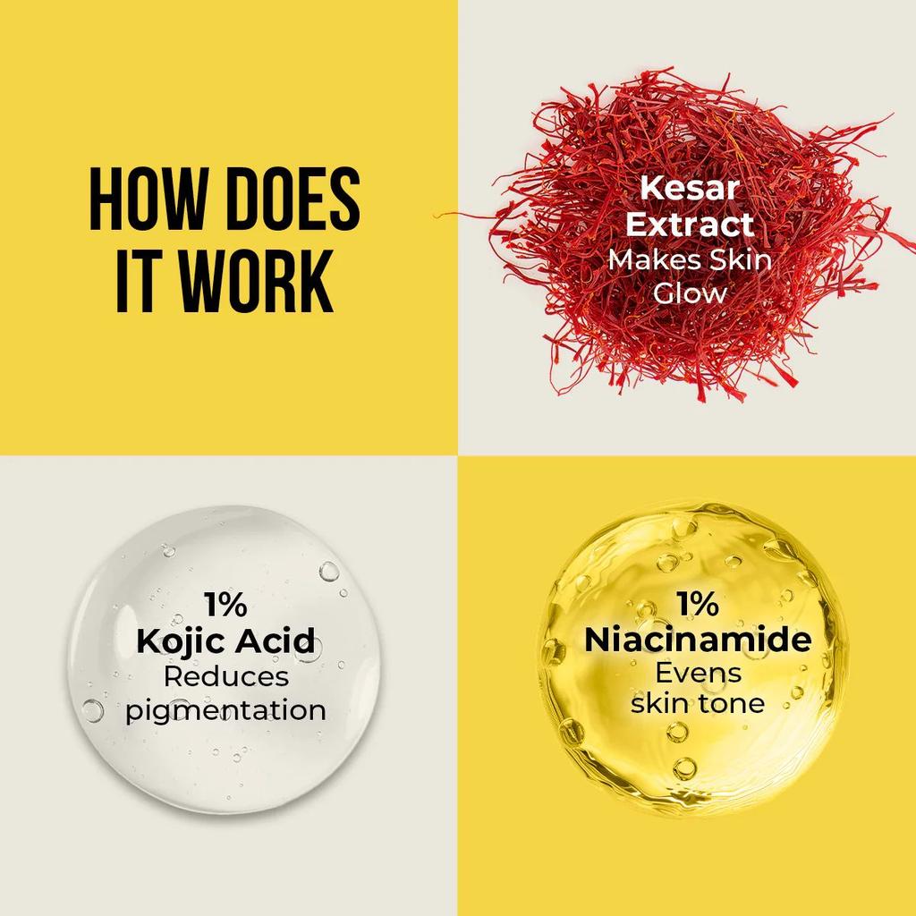 Kesar & Kojic Acid Sunscreen - 125g In-Vivo Tested SPF 50+ PA ++++