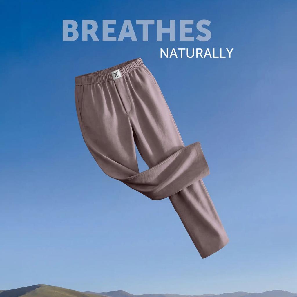 Ultra-Breathable Cotton Chambray Pyjamas - Shadow Purple — photo 4
