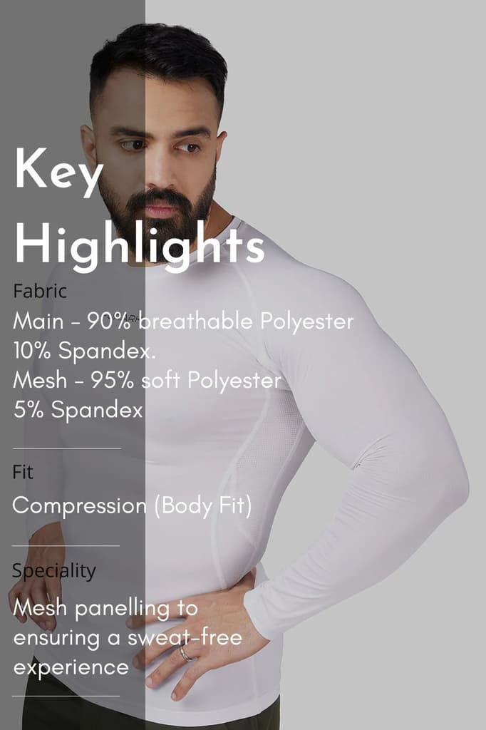 Compression 2.0 Full Sleeves T-shirt White — photo 7