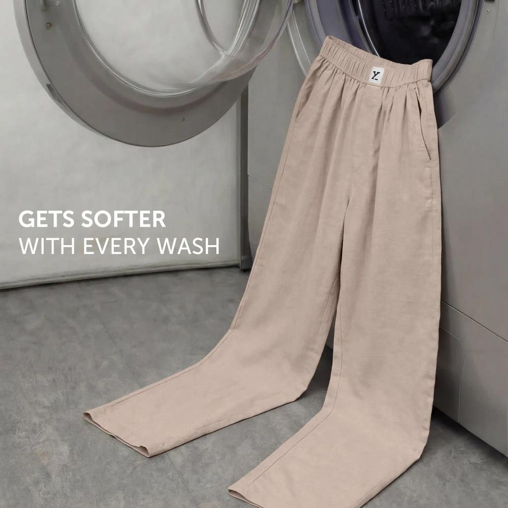 Ultra-Breathable Cotton Chambray Pyjamas - Taupe Grey — photo 5