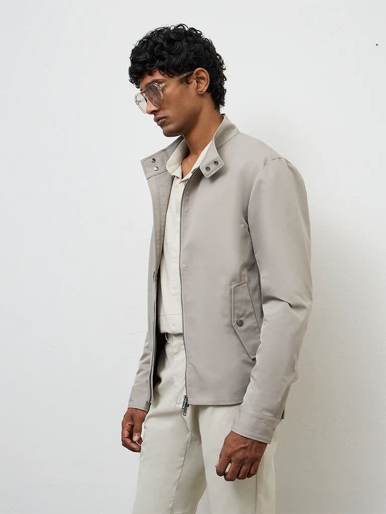 Ascot Light Taupe Relaxed-Fit Cotton-Blend Jacket — photo 2