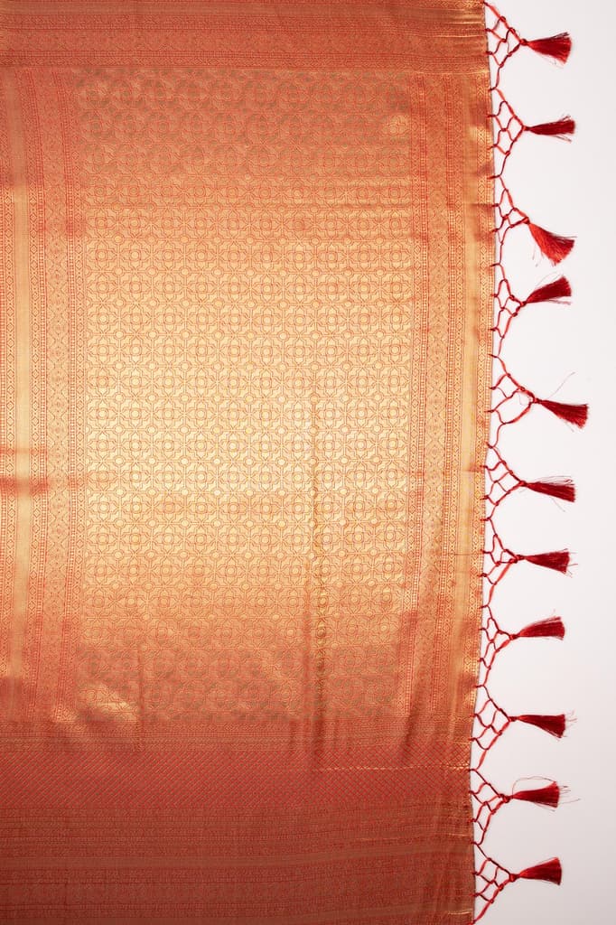 Mimosa Women's Woven Design Kanjivaram Style Art Silk Saree With Blouse Piece : SA00001732HWFREE — photo 7