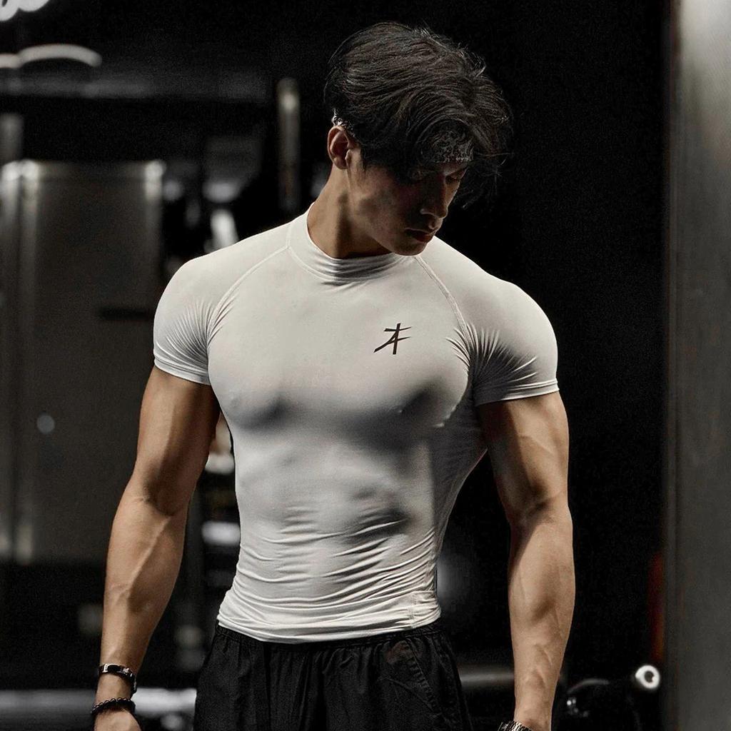 Hustle High Neck Compression T-shirt