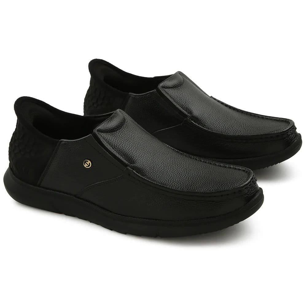 Healers Black Formal Non Lacing Moccasin For Men S201-02 By Liberty — photo 5