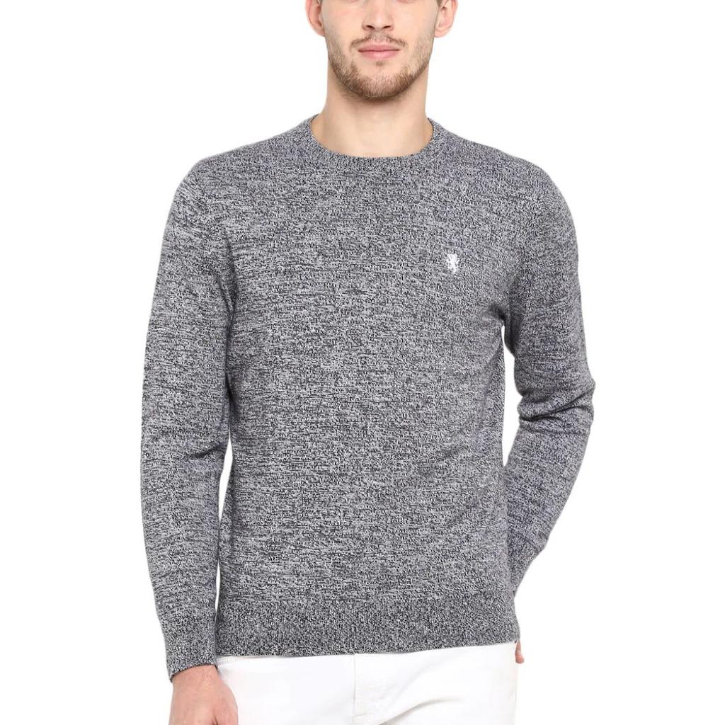 Sweaters for Men in Black | Cotton Round Neck Full Sleeve Sweater